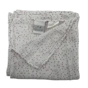 ADEN + ANAIS Baby Swaddle Blanket White Muslin Pink Gray Confetti Sleep Light